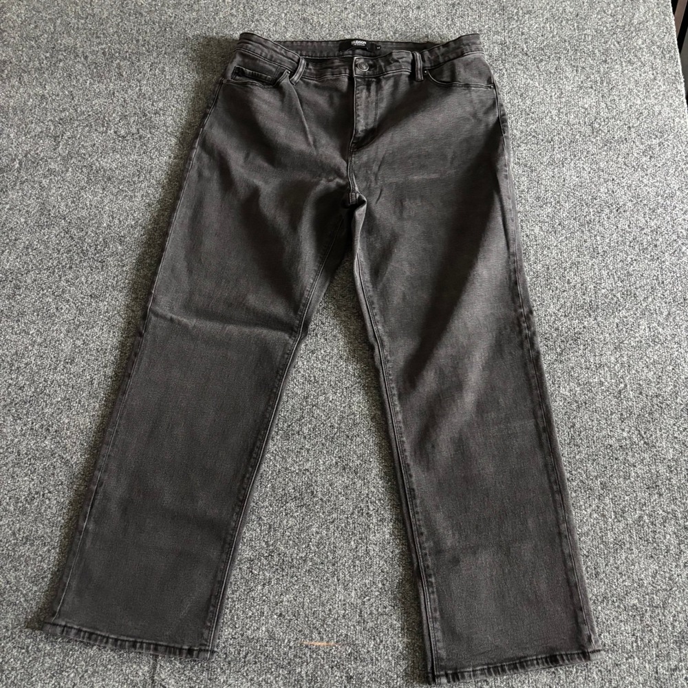 Hudson Los Angeles Womens Size 14 Black Dark Wash Straight Leg Jeans High Rise